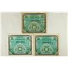 Image 1 : 3 SERIES OF 1944 FRENCH 2 FRANCS MILITARY