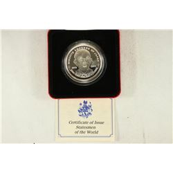 1989 REPUBLIC OF LIBERIA $10 PROOF 1 OZ. FINE