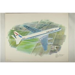 COLOR 8 1/2'' X 11'' FRAMEABLE PRINT 1959 DOUGLAS