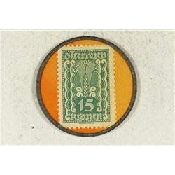AUSTRIA ENCASED POSTAGE STAMP J. E. ZACHARIAS