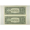 Image 2 : 2-2003-A $1 FRN'S LOW CONSECUTIVE SERIAL 'S UNC
