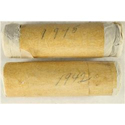 2 SOLID DATE ROLLS OF GREAT BRITAIN FARTHINGS