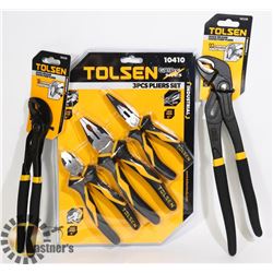 SEALED TOLSEN ITEMS 3 PC PLIERS