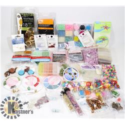 A LOT OF NEW GLASS BEADS