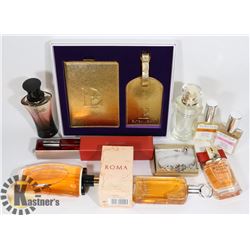 A LOT WITH 9 PERFUME BOTTLES