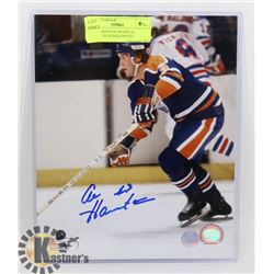 NHL EDMONTON OILERS AL HAMILTON SIGNED PHOTO