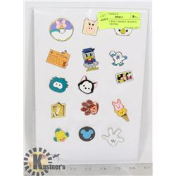 LOT OF 15 WALT DISNEY TRADING COLLECTOR PINS