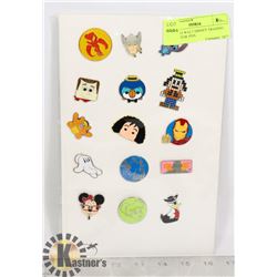 LOT OF 15 WALT DISNEY TRADING COLLECTOR PINS