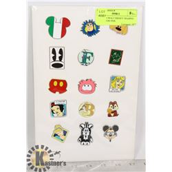 LOT OF 15 WALT DISNEY TRADING COLLECTOR PINS