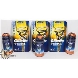 LOTS OF GILLETTE FUSION PROSHIELD5 STICKS AND GEL