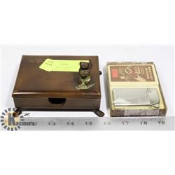 TRINKET BOX AND BENTLEY BUTANE PIPE LIGHTER