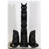 Image 1 : NATIVE AMERICAN TOTEM POLE AND BOOKSHELF HOLDER