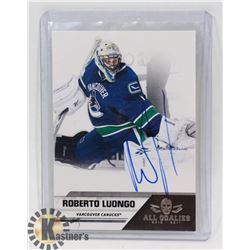 ROBERTO LUONGO VANCOUVER CANUCKS SIGNED CARD