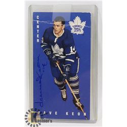 DAVE KEON TORONTO MAPLE LEAFS SIGNED TALL BOYS