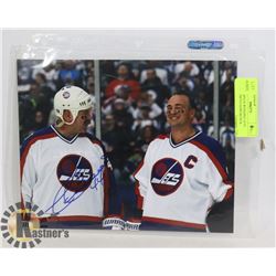 DAVE BABYCH WINNIPEG JETS SIGNED PHOTO HAWERCHUK