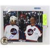 Image 1 : DAVE BABYCH WINNIPEG JETS SIGNED PHOTO HAWERCHUK