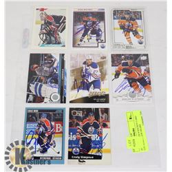 AUTOGRAPHED 8 HOCKEY CARD LOT EDMONTON OILERS