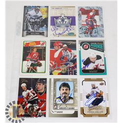 AUTOGRAPHED 9 HOCKEY CARD LOT SEAN BURKE ROOKIE