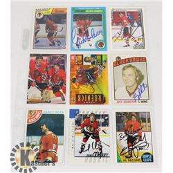 AUTOGRAPHED 9 HOCKEY CARD LOT JEREMY ROENICK