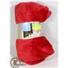 Image 1 : NEW RED 127CMX 152CM THROW BLANKET