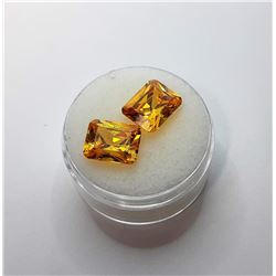 14)  LOT OF 2 MATCHED EMERALD CUT