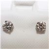 Image 1 : 14K WHITE GOLD DIAMOND(0.36CT)  EARRINGS