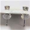 Image 3 : 14K WHITE GOLD DIAMOND(0.36CT)  EARRINGS