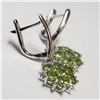 Image 2 : SILVER RHODIUM PLATED PERIDOT(2CT)  EARRINGS