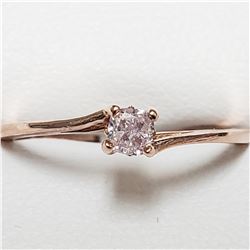 14K ROSE GOLD LIGHT PINK DIAMOND(0.18CT)  RING