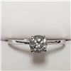 Image 1 : 14K WHITE GOLD DIAMOND(G-H, I, 0.55CT)  RING