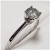 Image 2 : 14K WHITE GOLD DIAMOND(G-H, I, 0.55CT)  RING
