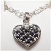 Image 1 : SILVER SAPPHIRE  NECKLACE (~WEIGHT 6.2G)