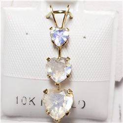 10K YELLOW GOLD MOONSTONE  PENDANT