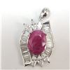 Image 1 : SILVER RUBY  PENDANT (~WEIGHT 6.5G)