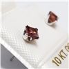 Image 2 : 10K WHITE GOLD GARNET  EARRINGS