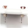 Image 3 : 10K WHITE GOLD GARNET  EARRINGS