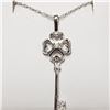 Image 1 : 10K WHITE GOLD DIAMOND(0.1CT)  NECKLACE