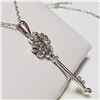 Image 2 : 10K WHITE GOLD DIAMOND(0.1CT)  NECKLACE