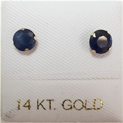 14K YELLOW GOLD SAPPHIRE(0.72CT)  EARRINGS