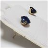 Image 2 : 14K YELLOW GOLD SAPPHIRE(0.72CT)  EARRINGS
