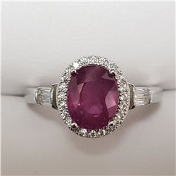 SILVER RUBY  RING (~SIZE 8)
