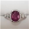 Image 1 : SILVER RUBY  RING (~SIZE 8)