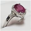 Image 2 : SILVER RUBY  RING (~SIZE 8)