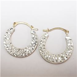 10K YELLOW GOLD CUBIC ZIRCONIA  EARRINGS