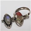Image 2 : SILVER MOONSTONE LOCKET  RING (~WEIGHT 8G)