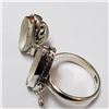 Image 3 : SILVER MOONSTONE LOCKET  RING (~WEIGHT 8G)