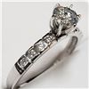 Image 2 : 10K WHITE GOLD DIAMOND(0.76CT)  RING