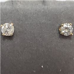 14K YELLOW GOLD DIAMOND(0.14CT)  EARRINGS