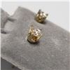 Image 2 : 14K YELLOW GOLD DIAMOND(0.14CT)  EARRINGS