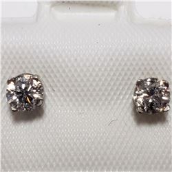 14K WHITE GOLD DIAMOND(0.36CT)  EARRINGS